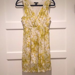 Yellow and white sleeveless dress